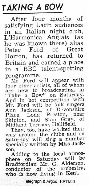 Take a Bow - Nov 1966.JPG - Ann Jackson and Stan Gray "Take a Bow" the BBC talent spotting programme - Nov 1966